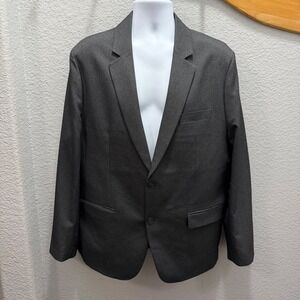 Bluffworks Gramercy Blazer Mens 44R Charcoal Gray Classic Fit Blazer Performance